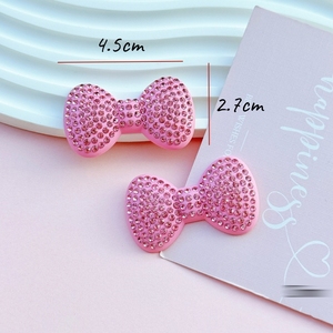 Adornos de Lazo con Pedrería <span class=keywords><strong>Rosa</strong></span> de Gran Tamaño para Decoración de Fundas de Teléfono, Accesorios de Joyería DIY, Adornos para <span class=keywords><strong>Uñas</strong></span> - Product Image 3