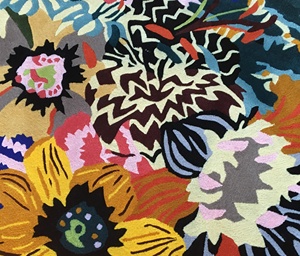 Karpet Wol Kustom Kualitas Tinggi Karpet Area untuk Kamar Anak Karpet Pola Bunga Berumbai Tangan - Product Image 2