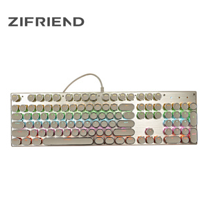 Wholesale Punk Gaming Mechanical Keyboard Wired USB 2.0 104-Key 9-Mode RGB Backlit Color Metal English ROHS/CE Certified Plug Pu - Product Image 2