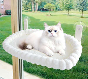 Lit <span class=keywords><strong>de</strong></span> fenêtre pour chat moderne, solide, lavable, amovible, durable, avec doubles ventouses, facile à installer, coussin en coton doux, hamac <span class=keywords><strong>de</strong></span> fenêtre - Product Image 1