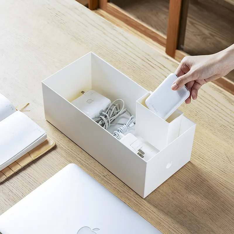 Sartén para herramientas de comida PP, 4 tamaños, organizador rectangular para el hogar, armario de cocina apilable, despensa, caja de almacenamiento de plástico grande