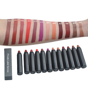 <b>Custom</b> Logo Cosmetic 10 COLORS Mini Cute Matte Solid <b>Lipstick</b> Waterproof Long Lasting Crayon <b>Lipstick</b> Pencil - Product Image 5