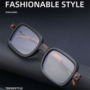แว่นตาแฟชั่นทรงเหลี่ยมสไตล์วินเทจพังก์ แว่นตาตกแต่งสไตล์สตีมพังก์ แว่นกันแดดผู้ชายทรงเรโทร - Product Image 4