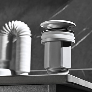 Tapón de drenaje emergente de plástico ajustable de 4 pulgadas para grifo de baño, escurridor de lavabo con opción de desbordamiento - Product Image 5