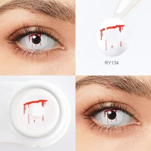 <span class=keywords><strong>Lentilles</strong></span> de contact de couleur folle personnalisées <span class=keywords><strong>lentilles</strong></span> de contact zombie pour Halloween lentille de contact rouge Bloodshot - Product Image 5