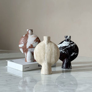 Candelero de Mármol Natural con Forma de Jarra de Vino, Diseño Creativo para Sala de Estar, Adorno Floral para Mesa - Product Image 2