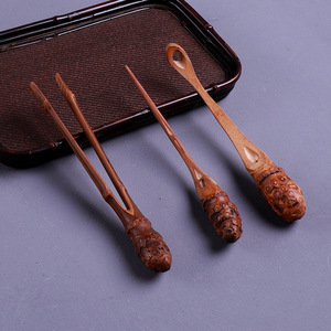 Bamboo Root <b>Tea</b> <b>Set</b> <b>Tea</b> Pick Needle Tongs Scoop Kung Fu <b>Tea</b> Ceremony Accessories Handcrafted Irregular Shape Zhejiang Origin - Product Image 3