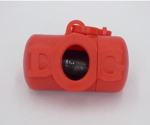 Distributeur de sacs à déjections pour animaux de compagnie en forme d'os, portable, pour l'extérieur, en plastique, pour chiens et chats - Product Image 2