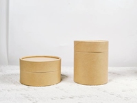 Taille personnalisée, imprimé, tube rond en papier kraft écologique, emballage de bonbons, boîte d'emballage cylindrique de parfum alimentaire