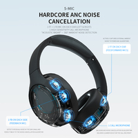 Auriculares para Juegos con Baja Latencia de 40ms, Auriculares Inalámbricos BT 6.0 J28 ANC con Sonido Envolvente 3D