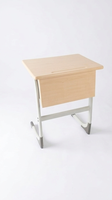 Bureau d'école moderne en bois ARSU avec plateau Verzalit, table individuelle durable pour étudiant, mobilier de salle de classe pour hôtel, tendance, garantie 2 ans
