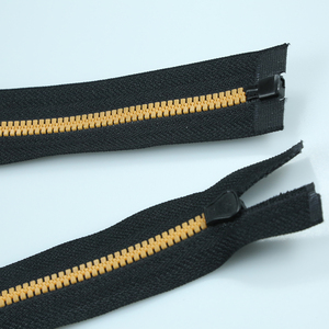 fashion design garment accessories special gold tooth long chain plastic zipper