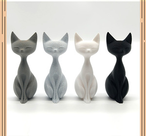 Statue de chat élégante en impression 3D, très vendue, décoration créative pour la maison ou le bureau, figurine créative, cadeau original - Product Image 6