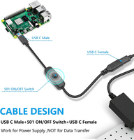 Câble d'extension USB avec interrupteur marche/arrêt, câble USB mâle vers femelle pour lampe de table