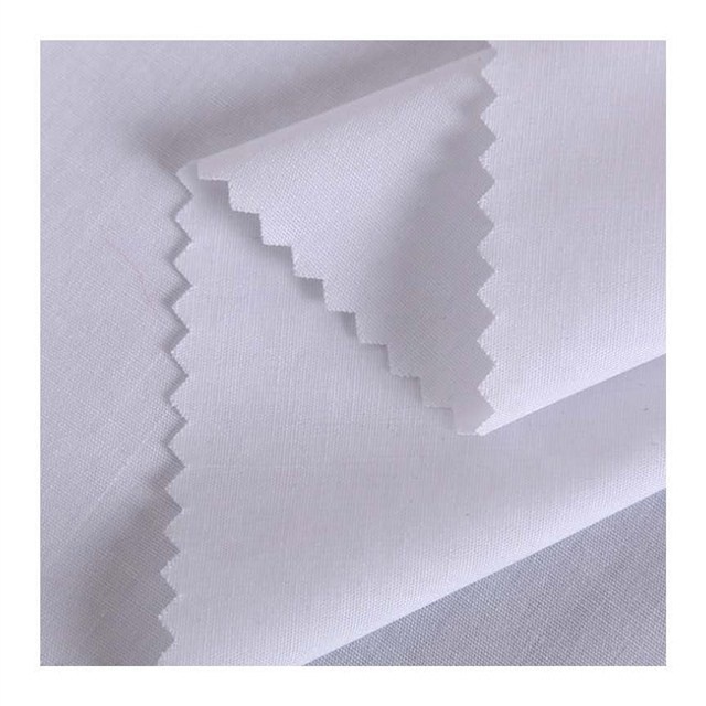 Pure Cotton Viscose White Nurse Uniform Fabric Tetron Plain Fabric Roll for Clothing Textile Wrinkle Free Fabric Nursing Uniform