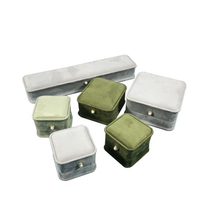 Luxury Velvet Jewelry Packaging Box High End Premium <b>Ring</b> Earring Pearl Necklace Jewelry Packaging Box with Pearl Decoration - Product Image 2