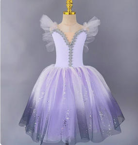 Nuevo Vestido de Ballet Clásico Largo Giselle Profesional para Niñas, Tutú Elegante - Product Image 3
