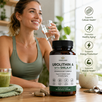 Capsules d'Urolithine A en Marque Blanche – Soutien Avancé au Bien-être Cellulaire, Complément Alimentaire Anti-Âge à Base de Plantes, OEM, Logo Personnalisé