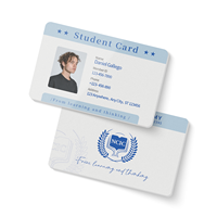 Kartu ID Mahasiswa Kustom PVC, Kartu Identitas Sekolah/Kampus/Universitas, Badge ID Foto Pribadi, Cetak Dua Sisi