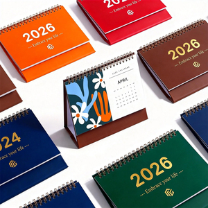 Calendario de Escritorio Mensual 2026 Personalizado para Empresas, Diseño Creativo y Simple en Color Rojo, Decoración de Oficina - Product Image 3