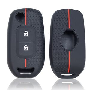 Porte-clés de voiture en Silicone pour Renault <span class=keywords><strong>Kadjar</strong></span> Captur Megane Sandero stepper Logan Clio 5, ackana 2020 2021, couverture sans clé, télécommande, 6 pièces - Product Image 1