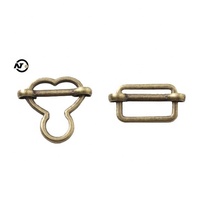 Boucles en métal en forme de gourde avec glissière rectangulaire, sans nickel et écologiques, pour salopettes et sacs à dos