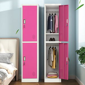 Casier en acier à deux portes et deux niveaux pour vestiaire, avec serrure à clé, durable et résistant à la rouille - Product Image 5