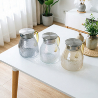 Carafe à thé en verre soufflé à la main de qualité supérieure, avec infuseur en maille d'acier inoxydable, idéale pour un coffret cadeau de déménagement