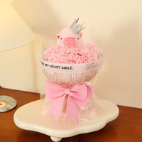 Boîte cadeau de fleurs de savon Capybara Rose, fleur de bain parfumée pour cadeau d'anniversaire