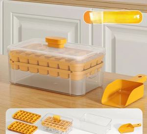 Molde de silicona antiadherente de gran capacidad para cubitos de hielo con 28/56 rejillas, accesorio de cocina para el hogar - Product Image 2