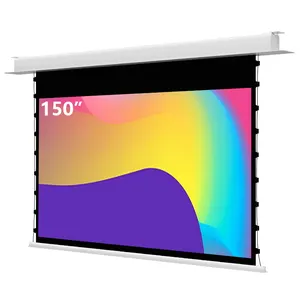 New Product Screenpro ALR 150 Inch Motorized Projector Ceiling Mount Screen Full Hd 8k Daylight Projector Screen