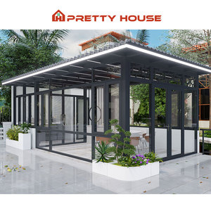 Invernadero Prefabricado, Solárium, Extensión de <span class=keywords><strong>Casa</strong></span> con Techo Triangular para las Cuatro Estaciones, Invernaderos, Casas de Cristal - Product Image 4
