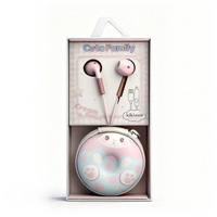 Headset In-Ear Berkabel Tipe-C Kiki-479 dengan Kabel 1.2m Kemasan Kotak Desain Kartun