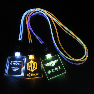 Cordones LED para Carnaval, Collar Luminoso, Cordón para el Cuello para Promoción, Recargable por USB, con Luz Intermitente, para Identificación, con Logotipo Personalizado - Product Image 4