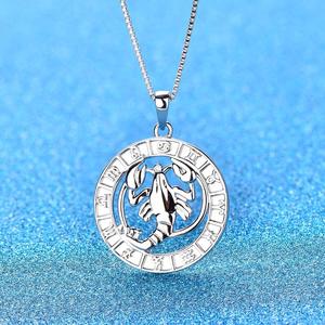 Personalized Jewelry Silver Custom 18k Gold Plated Horoscope Coin Pendant Stainless Steel 12 Zodiac Sign <strong>Constellations</strong> <strong>Necklace</strong> - Product Image 4