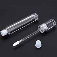 Tube de brillant à lèvres vide transparent le plus vendu en gros personnalisé propre logo bonne qualité 8ml bouteille vide ronde