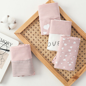 <span class=keywords><strong>Ropa</strong></span> <span class=keywords><strong>interior</strong></span> estampada de algodón de cintura alta para mujer, pantalones cortos triangulares sin rastro de talla grande para niñas <span class=keywords><strong>gorditas</strong></span>, pantalones cortos de punto - Product Image 4