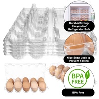 Plateau à œufs en plastique Chine avec 10 trous Empilable Bon marché Jetable Transparent Plateau d'emballage pour œufs Couvercle Plateau en plastique pour œufs