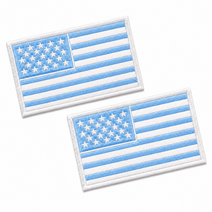 Wholesale High Density Multicoloured Heat <b>Press</b> Embroidered Patch Custom Flag Embroidery Patch Iron On - Product Image 2