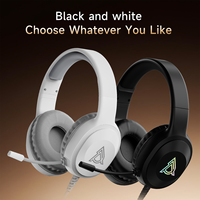 Casque de jeu filaire Ajazz AHW11 avec éclairage RGB, Plug-and-Play, haute performance pour les joueurs
