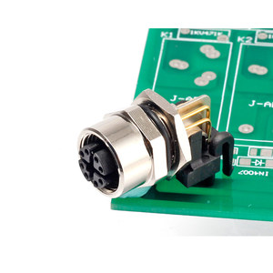 CAZN Ổ Cắm Gắn Đầu Cái Góc PCB 8 Chân Mã M12 X Đầu Nối Tấm Chắn Mặt Đất Kết Nối - Product Image 2