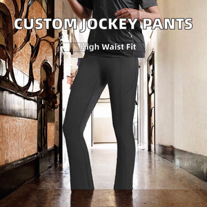 Women Jockey Pants High Waist Elastic Tight Equestrian Riding Trousers Breathable Anti <b>Slip</b> Side Pocket Sportswear - Product Image 2