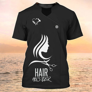 T-shirts d'été à manches courtes pour hommes, motif amusant de barbier, vêtements de coiffure, t-shirts imprimés en 3D - Product Image 3