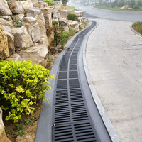 Caniveau de drainage linéaire en PRV (Plastique Renforcé de Fibres de Verre) pour la gestion de l'eau en extérieur, routes, jardins et usines
