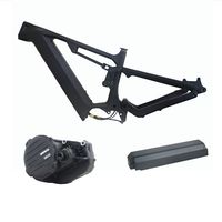 Cadre de vélo électrique à suspension intégrale Joyebike Dengfu E22 E23, cadre de vélo à pneus larges, M620 M630, cadre de vélo en carbone, ensemble de cadre de vélo électrique, moteur Bafang à entraînement central