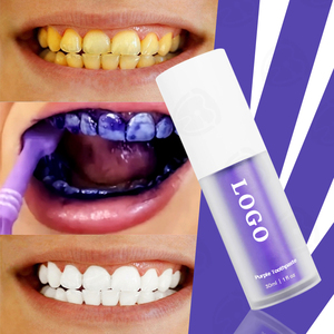 OEM professionale viola sbiancante dentifricio completo cure dentistiche e soluzione sbiancante - Product Image 1