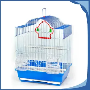 Malla <span class=keywords><strong>de</strong></span> alambre <span class=keywords><strong>de</strong></span> muchos colores, hermosa jaula <span class=keywords><strong>de</strong></span> pájaros <span class=keywords><strong>de</strong></span> metal con techo redondo azul hecha a mano en gran oferta - Product Image 6
