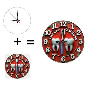 Round Wooden Wall <b>Clock</b> 25cm Silent Non Ticking Living Room Home Decoration Essential Round Wall Hanging <b>Clock</b> - Product Image 6