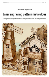 Puzzle 3D in Legno Casa degli Animali, Giocattoli Educativi per Adulti e Bambini, <span class=keywords><strong>Rompicapo</strong></span> Modello Fai-da-Te, Decorazione per Casa e Scrivania - Product Image 5