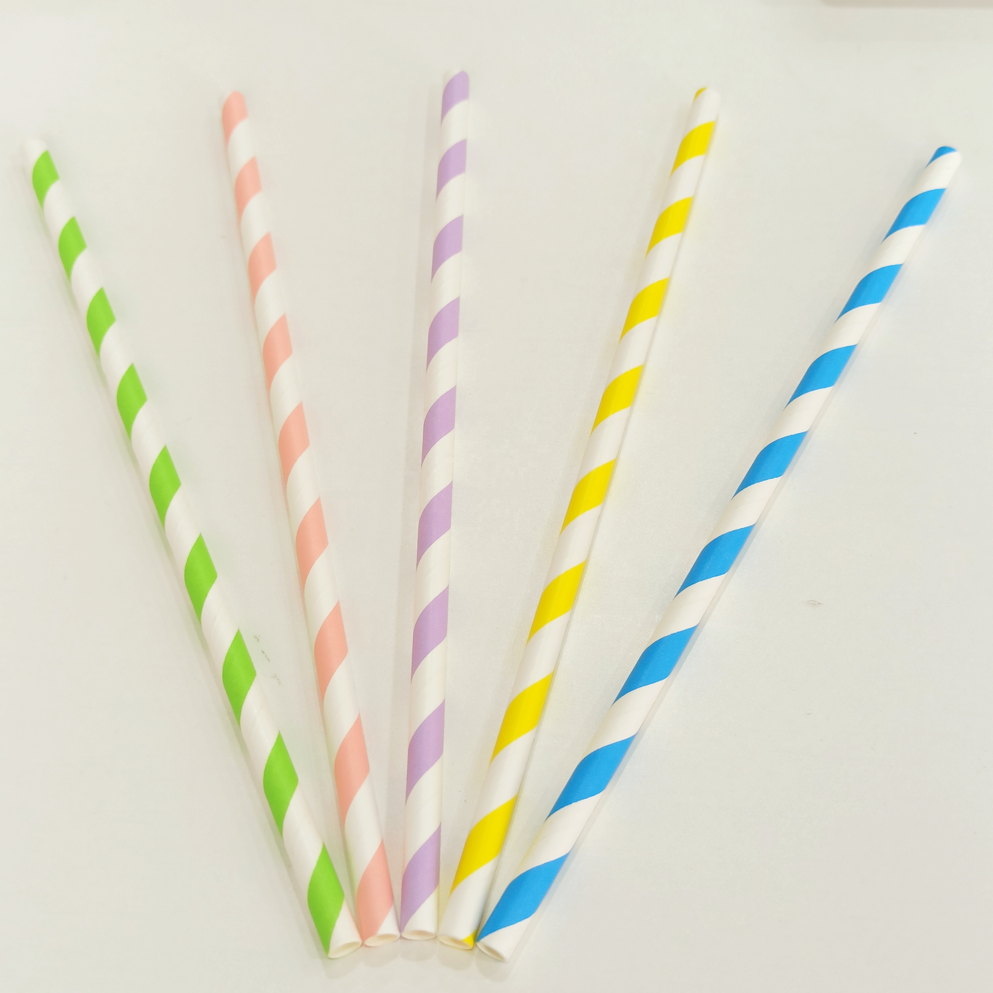 Factory Customized Good Quality Stripe Paper Straws Wrapped Paper Straws Recyclable Food Grade Paper Straws